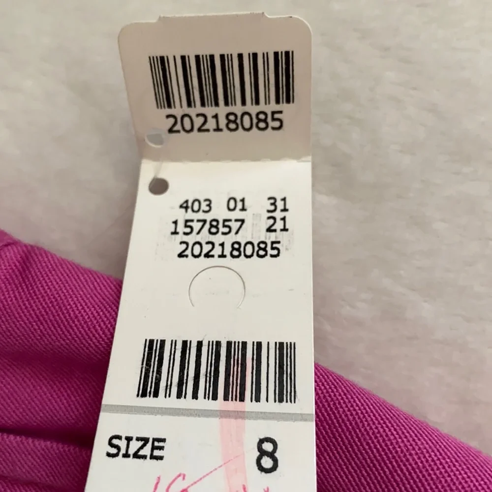 {NWT/VTG} Talbots Kids | High Waisted Wide Leg Cropped Pants Cotton Lyocell Pink - Picture 5 of 13
